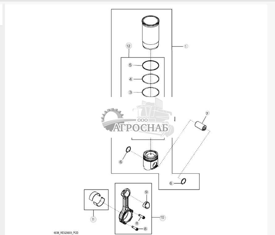4838 Шатуны и поршни 